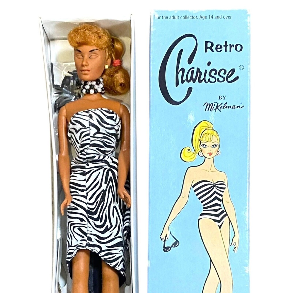 Retro Charisse by MiKelman Zebra Dress Fashion Doll‎ NIB Vintage Style